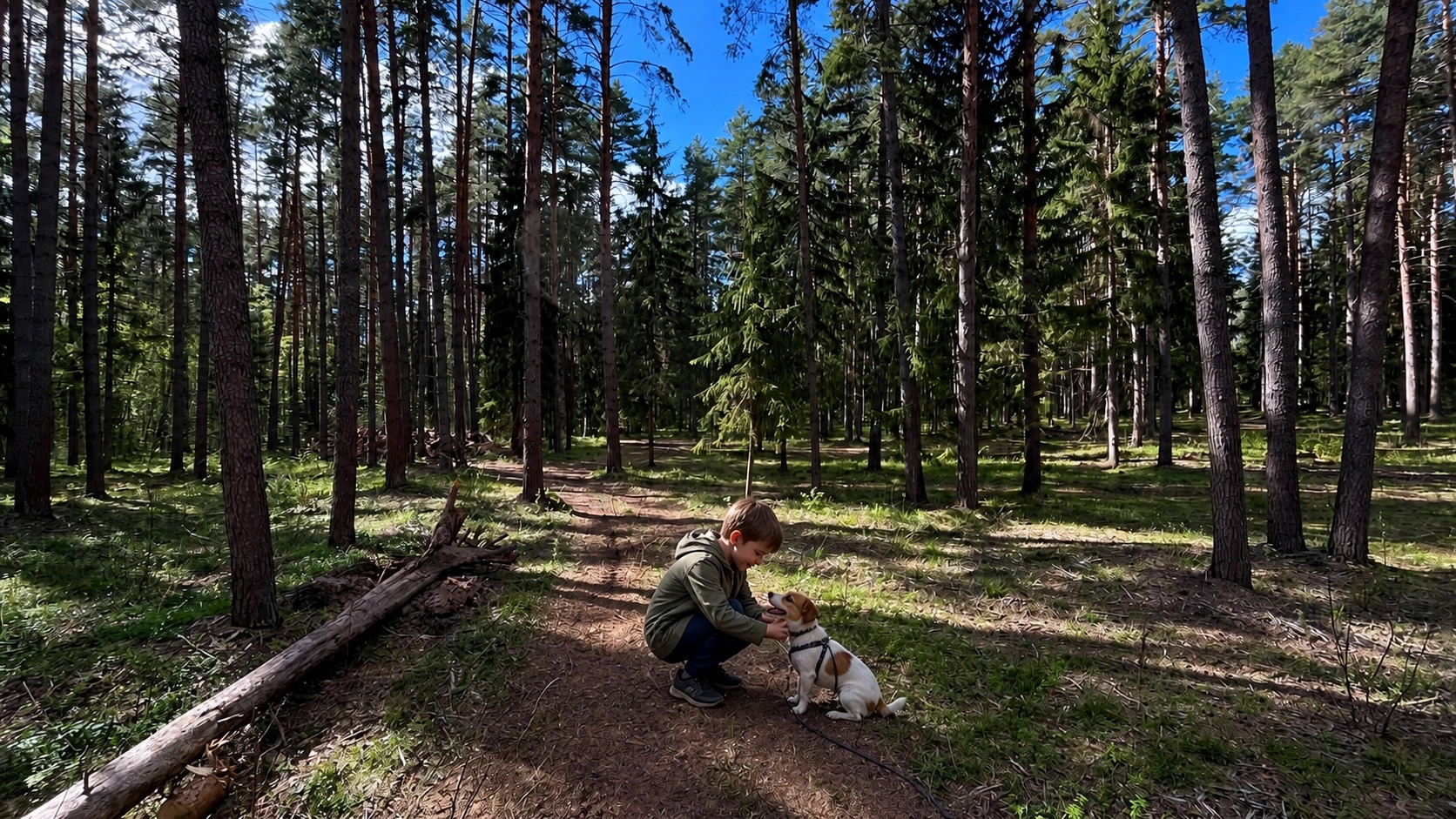 prozhivanie s pitomtsami boy dog forest