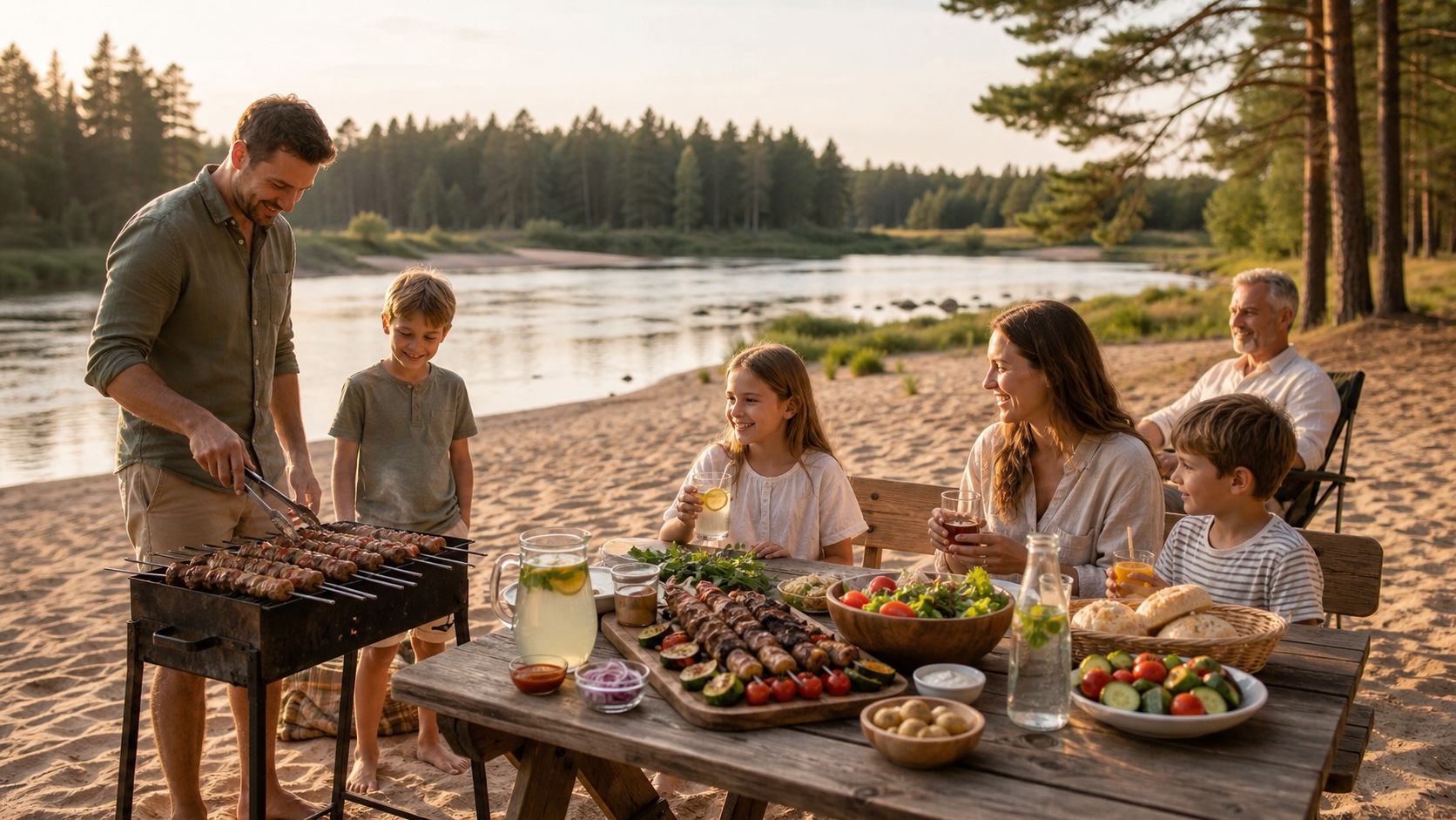 beach grill family